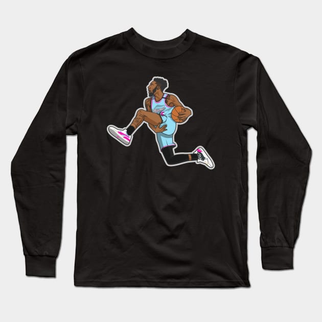 Derrick Jones Jr Cartoon Style Long Sleeve T-Shirt by ray1007